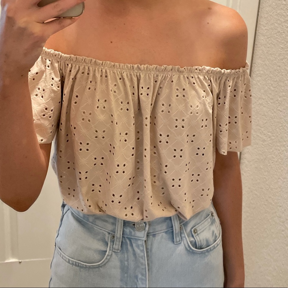 Off the shoulder lace top